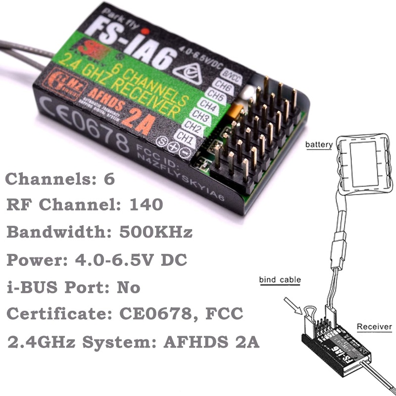 جهاز استقبال Flysky FS-IA6 6CH - مراجعة Drone Racing Battery وسعره