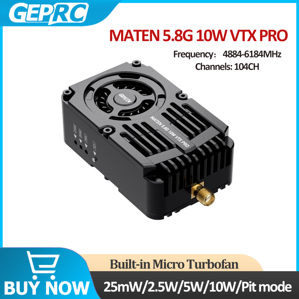 GEPRC MATEN 5.8G 10W VTX PRO 1 - مراجعة Drone Racing Transmitter وسعره
